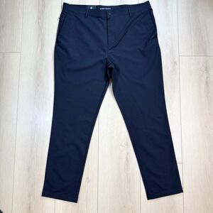 Banana Republic Men's Flat Front Pants Black 40x32 Polyester Stretch Classic Fit